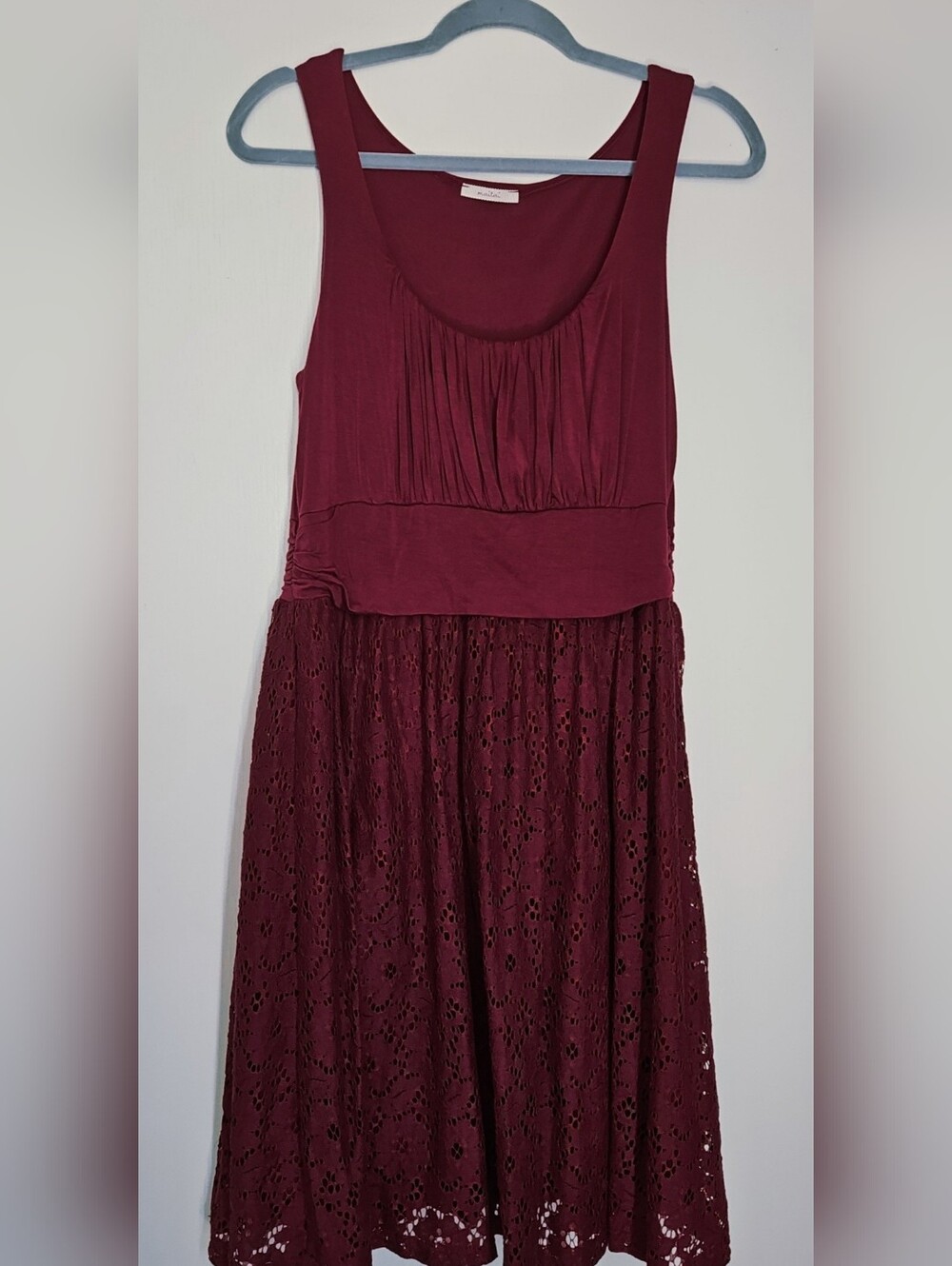 Maitai by Modcloth Adorable Sleeveless Scoopneck Raspberry Lace Dress, XL, 14-18